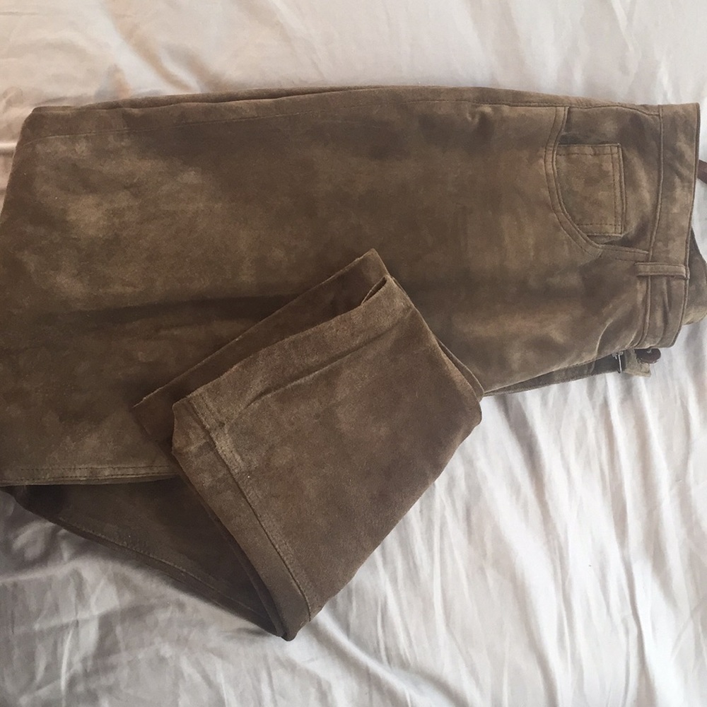 ⭐️SUPER  VINTAGE GREEN LEATHER PANTS⭐️